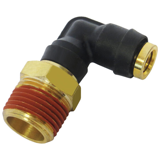 PLC Swivel Male Elbow Fitting DOT 1/4 X 3/8 Inch Replaces 369Ptc46, Kv2L0736S, S769Pmt46