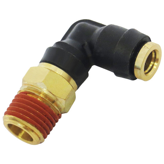 PLC Swivel Male Elbow Fitting DOT 1/4 X 1/4 Inch Replaces 369Ptc44, Kv2L0735S, S769Pmt44