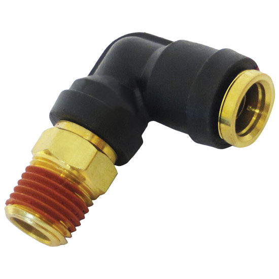 PLC Swivel Male Elbow Fitting DOT 3/8 X 1/4 Inch Replaces 369Ptc64, Kv2L1135S, S769Pmt64