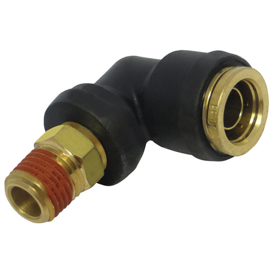PLC Swivel Male Elbow Fitting DOT 1/2 X 1/4 Inch Replaces 369Ptc84, Kv2L1335S, S769Pmt84