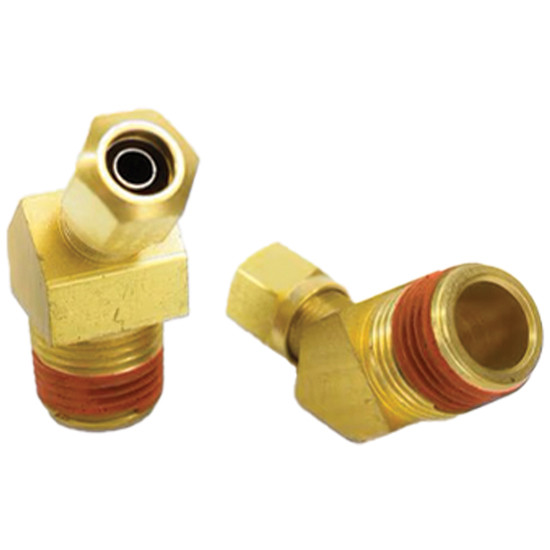 Brass Male Elbow 45 Degree 3/8 X 1/2 Inch For Nylon Tubing