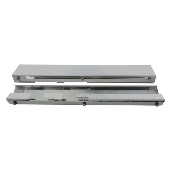 SS Front Air Cleaner Blank Panels, 3 Bolts On Top For Peterbilt 589