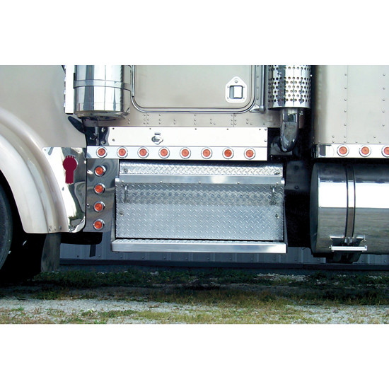 Stainless Steel Kick Panels W/ Heater Plug Hole For Kenworth W900L