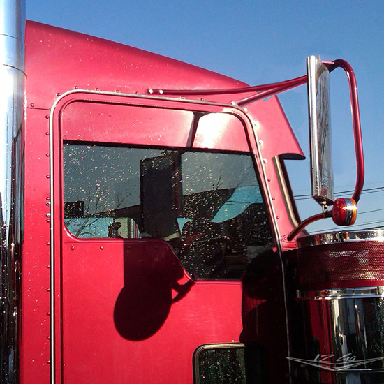 12 Gauge Customs 4 Inch Aluminum Chopped Door Trim For Kenworth Daylite Doors