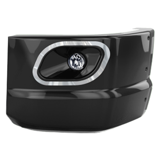 Hybrid A.R.E. Bumper Driver Side Composite End With Standard Fog Light Hole For Kenworth T680, Peterbilt 579