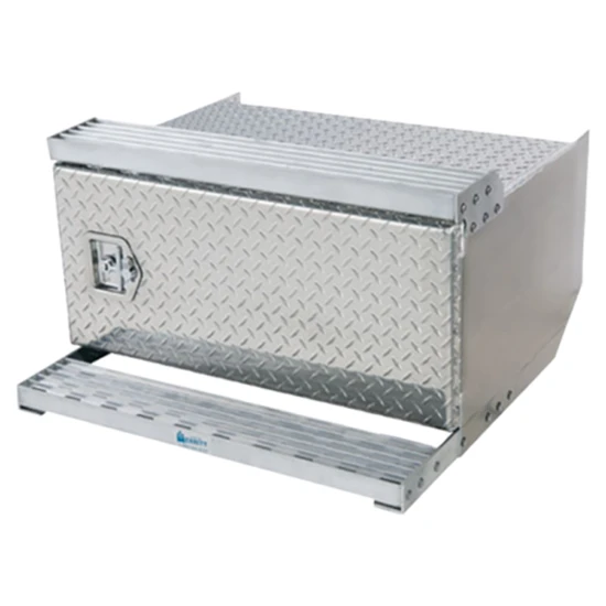 Merritt Aluminum Storage Box With Steps, Hinged Door & T-Handle- 18 X 18-7/8 X 30-1/8 Inch