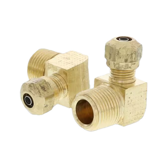 Brass Air Line Male Elbow 1/4 X 3/8 Inch For Nylon Tubing