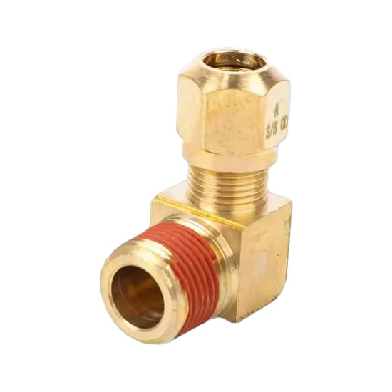 Brass Male Elbow 90 Degree 1/2 X 3/8 Inch For Nylon Tubing