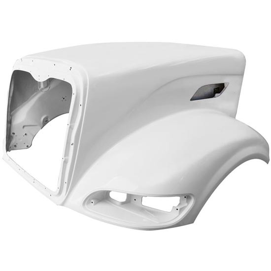 BESTfit Fiberglass Hood Shell W/ 65 Inch Centerline For Peterbilt 386 SBA Replaces L29-6036, L29-6039