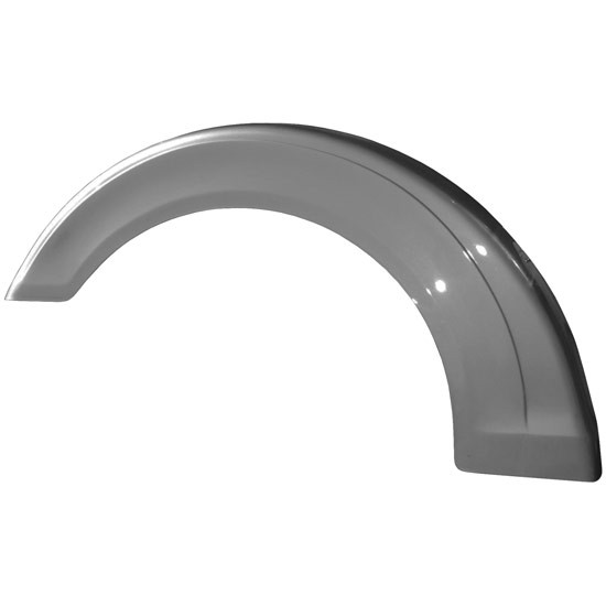 Fiberglass Gray Ribbed Front Fender - Driver Side For Peterbilt 379