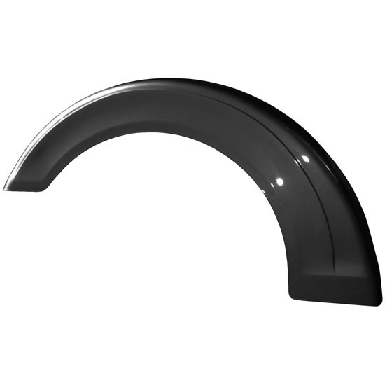 Fiberglass Black Ribbed Front Fender - Driver Side For Peterbilt 379