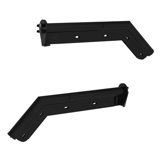 27.5 Inch Black Angled Mud Flap Hanger Kit - 1.125 Inch Mounting Bolt