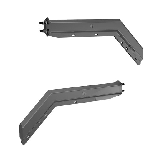 Chrome Angled Mud Flap Hanger Kit - 30 Inch, 2 Inch Mounting Bolts
