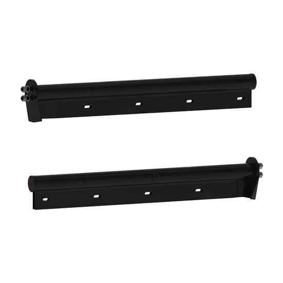 Black Straight Mud Flap Hanger Kit - 28 Inch, 1.125 Inch Mounting Bolts
