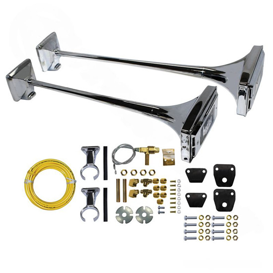 Hadley Chrome Ambassador Air Horn Kit With 26 & 29 Inch Horns H00981