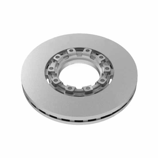 6.91 Inch Flat Shaped Air Disc Brake Rotor Kit 153.130036 For SAF Holland / Neway