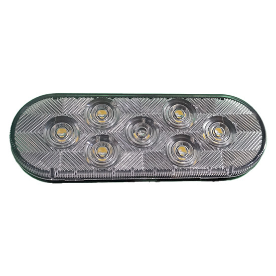 6 Inch Oval Back Up LED Light - Clear