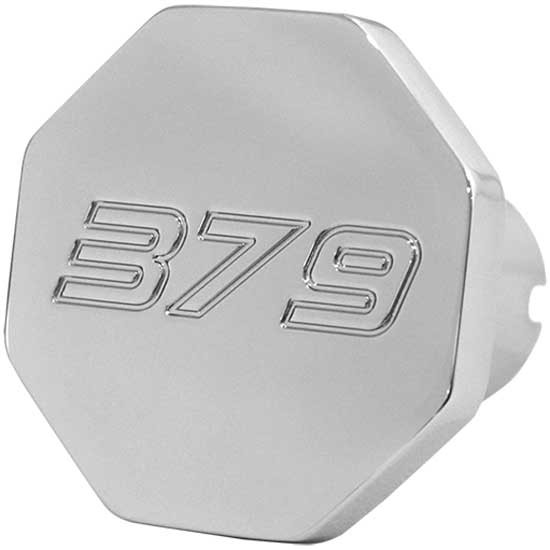 Chrome-Plated Aluminum Octagon Knob With 379 Engraved For Peterbilt 379