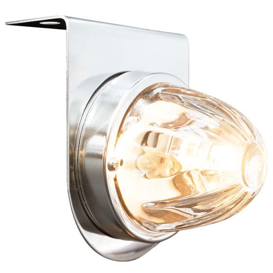 Glass Watermelon Light With Stainless Steel Bracket - Clear Lens
