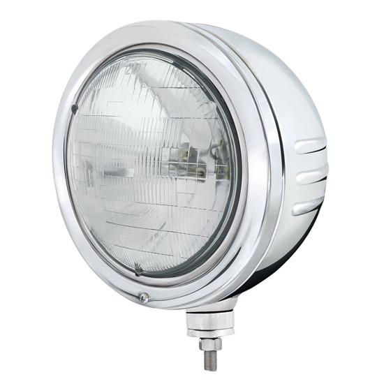 SS Bullet Embossed Stripe H6024 Halogen Headlight