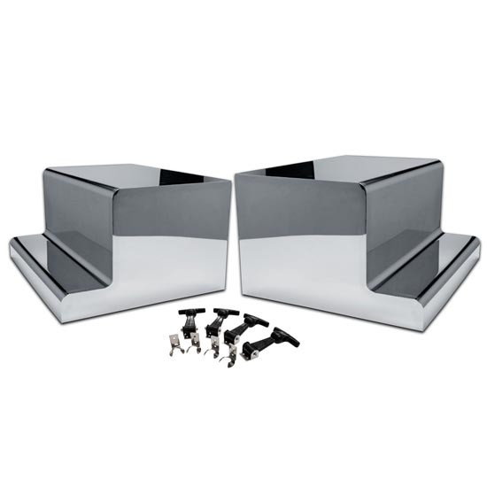 Turnpike Truck Trim Stainless Steel Battery Box & Toolbox Covers For Peterbilt 379, 388, 389 & 389 Glider
