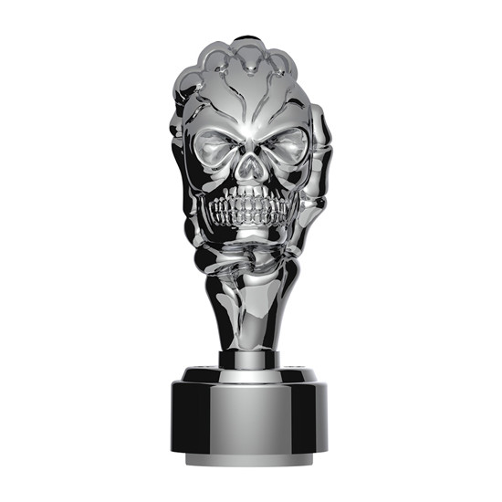 1/2 Inch -13 Thread-On Skull Gearshift Knob With 9/10 Speed Adapter