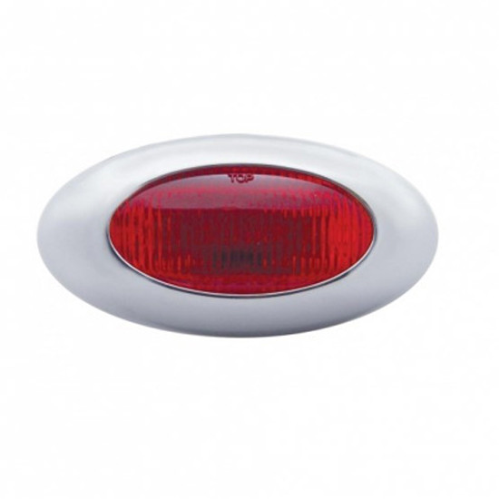 5 Diode Phantom Clearance Marker Light With Bezel - Red LED / Red Lens