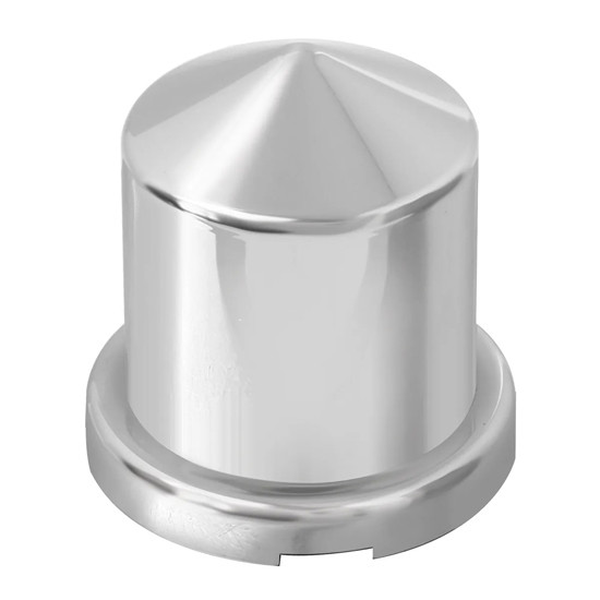 7/8/ 5/16 X 1 9/16 Inch Pointed Chrome Plastic Lug Nut Cover W/ Flange, Push On