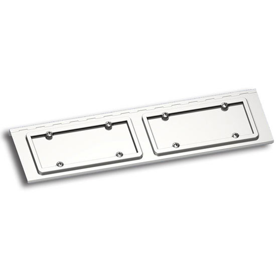 Polished Stainless Steel Dual License Plate/Swing Plate For Peterbilt