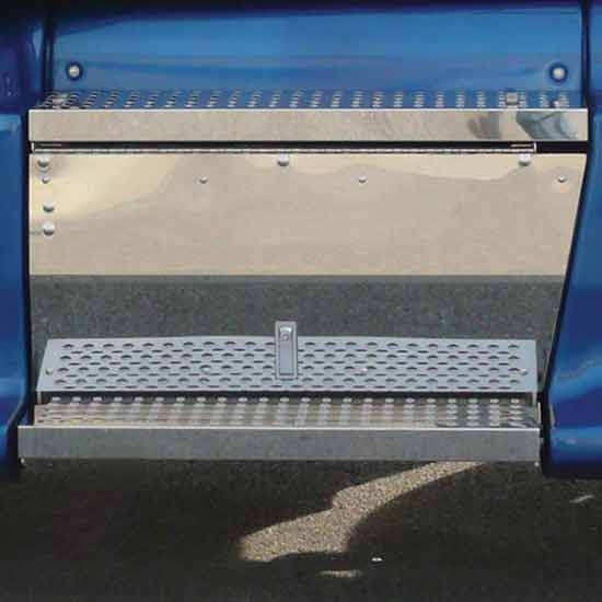 Roadworks Stainless Steel Battery/Tool Box Top Replacement Step For Peterbilt 384, 386, 387