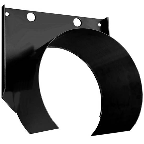 Iowa Customs Black Powder Coated Steel Grease Guard For Peterbilt Front Side 1st Drive Axle