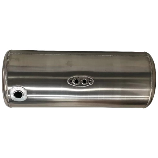 BESTfit Aluminum Split Tank 83 Gallon Fuel- Rear Fill/ 52 Gallon Hydraulic- Front Fill- 26 X 66 Inch W/ Early Style Manifold- Passenger Side For Peterbilt 2006 & Older