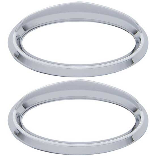 Chrome ACC Door Emblem Bezel W/ Visor For Peterbilt