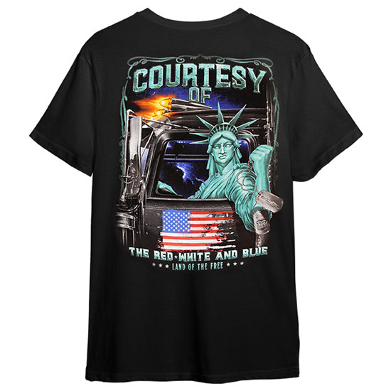 Courtesy Red White And Blue Graphic T-Shirt