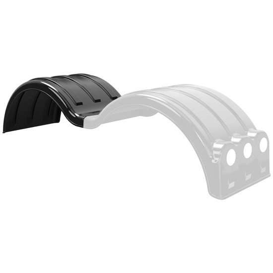 Minimizer 1352L Carbon Fiber Poly Tandem Axle Fender W Light Box For 52 Inch Axle Spread