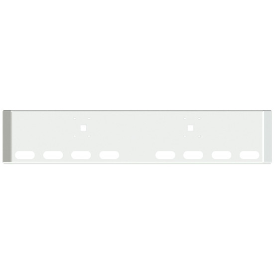 18 Inch Chrome American Road Runner Mitered Corner Bumper With Tow & 8 Oval Light Holes For International 9900I, 9900IX