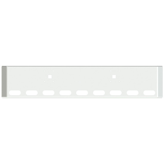 22 Inch Chrome American Road Runner Mitered Corner Bumper With Tow & 9 Oval Light Holes For International 9900I, 9900IX