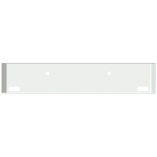22 Inch Chrome American Road Runner Mitered Corner Bumper With Tow & 2 Oval Light Holes For International 9900I, 9900IX