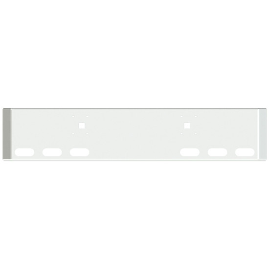 20 Inch Chrome American Road Runner Mitered Corner Bumper With Tow & 6 Oval Light Holes For International 9900I, 9900IX