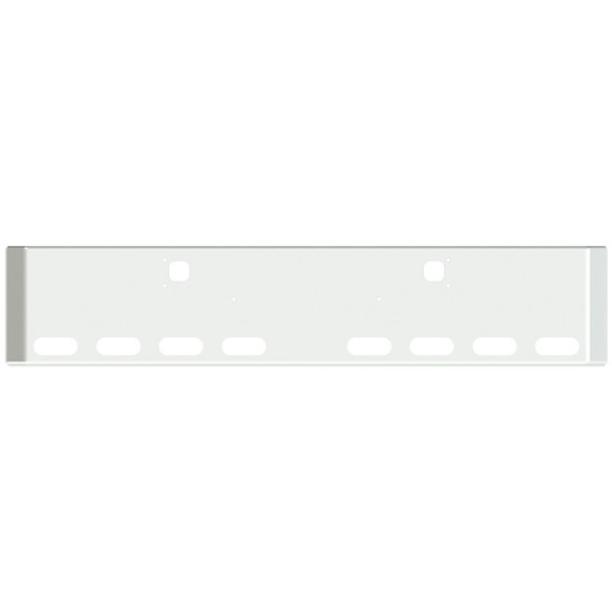 20 Inch Chrome American Road Runner Mitered Corner Bumper With Tow & 8 Oval Light Holes For Kenworth W900B, W900L