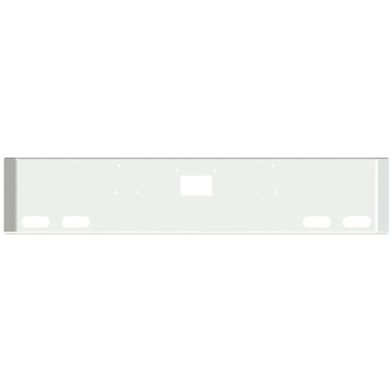 22 Inch Chrome American Road Runner Mitered Corner Bumper With Tow & 4 Oval Light Holes For Peterbilt 357, 378, 379