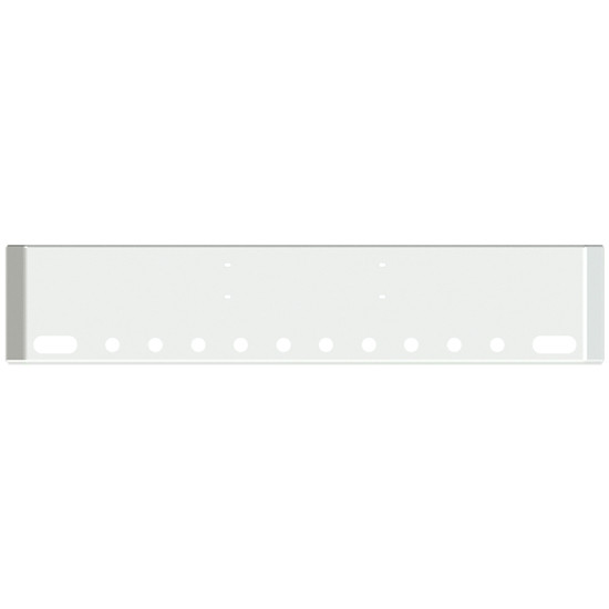 20 Inch Chrome American Road Runner Mitered Corner Bumper With 2 Oval & 10 Rnd 2 Inch Light Holes For Western Star 4900, 4964