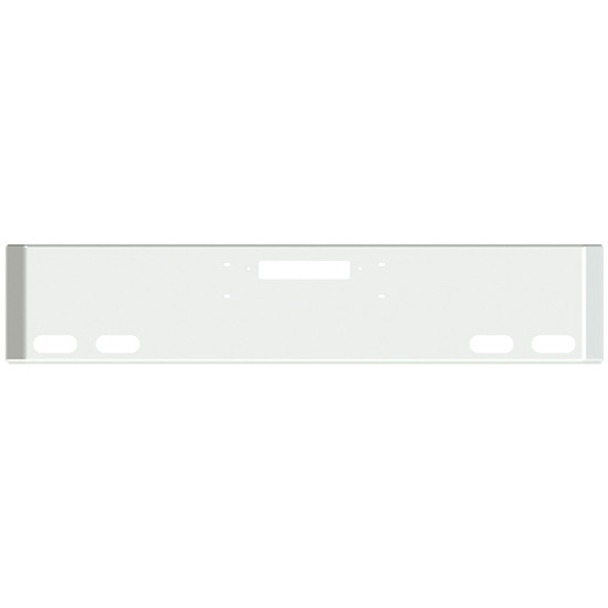 20 Inch Chrome American Road Runner Mitered Corner Bumper With Tow & 4 Oval Light Holes For Western Star 4900, 4964