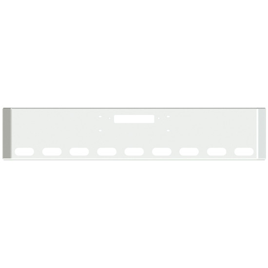 22 Inch Chrome American Road Runner Mitered Corner Bumper With Tow & 9 Oval Light Holes For Western Star 4900, 4964