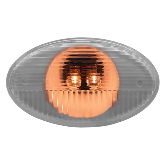 Hood Marker Lamp 3-Pin - White Bulb / Clear Lens For Freightliner M2