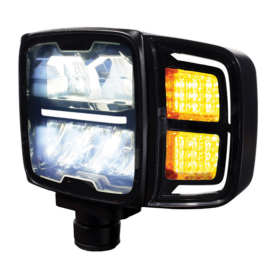 Heated Snow Plow Lamp White LED / Clear Lens