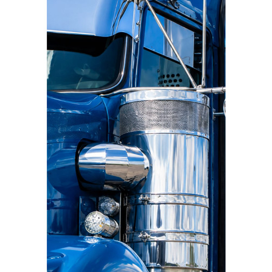 Polished Stainless Steel Air Breather Intake Tubes - Pair For Kenworth W900L