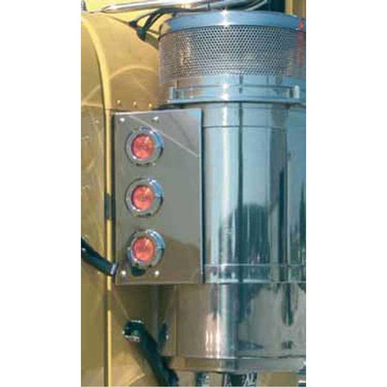 Turnpike Truck Trim Replacement Shields With 6 Rnd 2 Inch Light Holes For Freightliner Freightliner Donaldson Air Cleaner