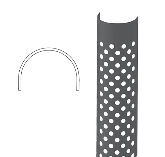 BESTfit SS Wrap Around 180 Degree Heat Shield With Round Hole Cutouts - 42 Inch