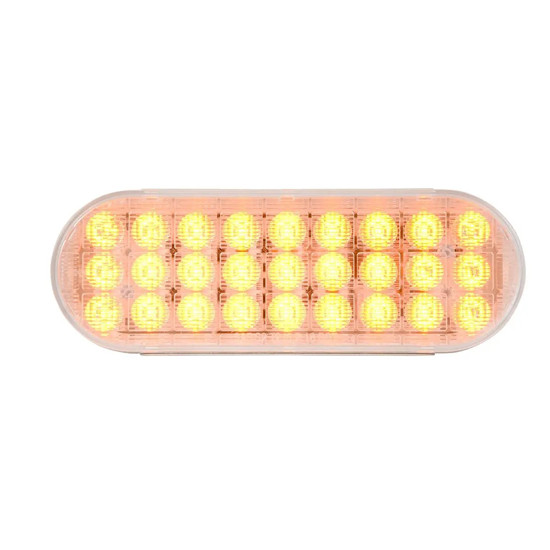 Oval Smart Dynamic Sequential Park/Turn/Clearance Light - Amber LED / Clear Lens